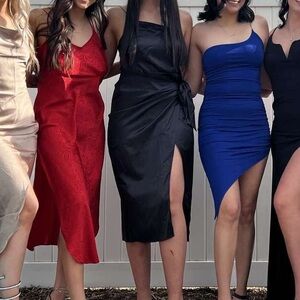 PrettyLittleThing Black One Shoulder Dress
